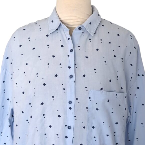 Zara Star Print Button Down Shirt - Picture 4 of 4